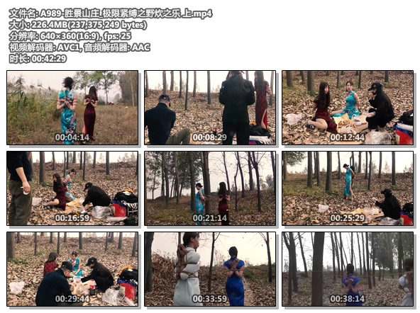 A989-胜景山庄_极限紧缚之野炊之乐 上