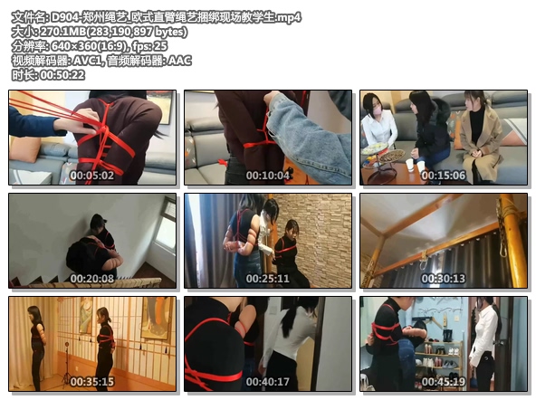 D904-郑州绳艺_欧式直臂绳艺捆绑现场教学生