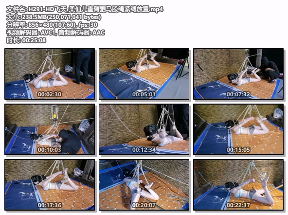 H291-HD飞天_柔仙儿直臂驷马股绳紧缚放置
